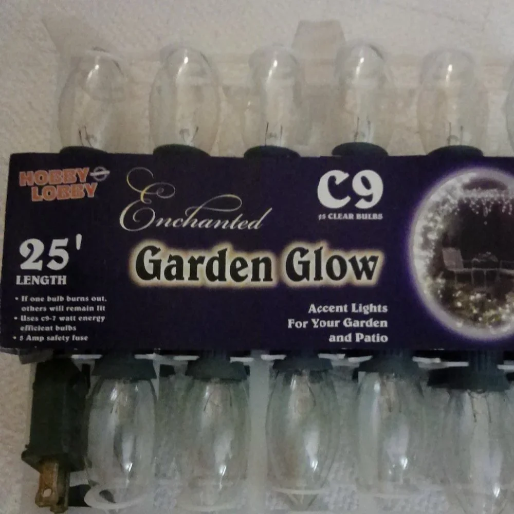 NWOT GARDEN GLOW ACCENT STRING LIGHTS 25' LENGTH